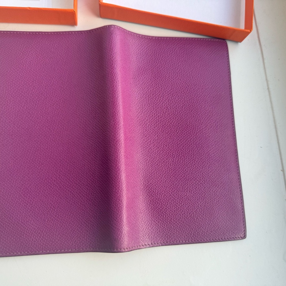 Hermes Bright Pink Check book Cover - Picture 3 of 11